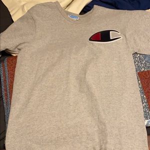Champion logo t shirt worn